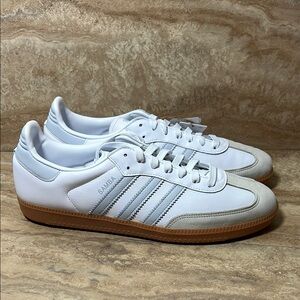 Women's Size 12.5 Adidas Samba OG 'White Halo Blue Gum' IE0877 Men’s Size 11.5